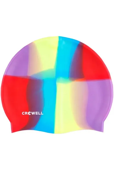 Silikonová plavecká čepice barevná Crowell Multi-Flame-10