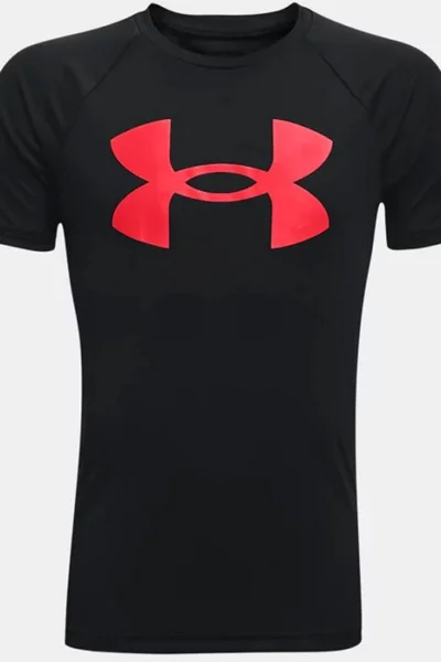 Černé dětské tričko Under Armour Y Tech Big Logo SS Jr 1363283 002