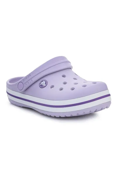 Fialové dětské pantofle Crocs Crocband Clog Jr 207006-5P8
