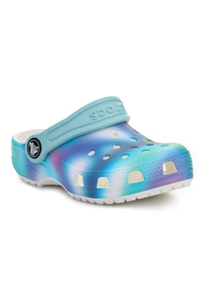 Modré dětské pantofle Crocs Classic Solarized Kids Clog T 207588-94S
