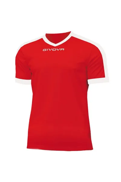 Červeno-bílé pánské tričko Givova Revolution Interlock M MAC04 1203