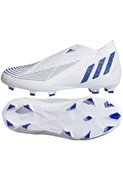 Modrobílé dětské fotbalové boty pro trénink ADIDAS Predator Edge