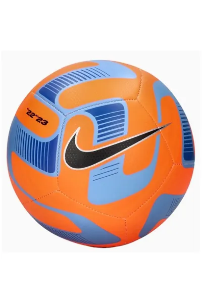 Oranžovo-modrý fotbalový míč Nike