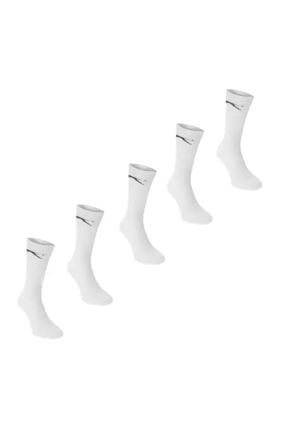 Sportovní ponožky Slazenger - bílé s černým logem - balení 5ks