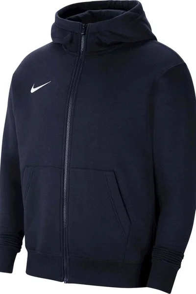 Modrá dětská mikina s kapucí a zipem - Nike Park Fleece
