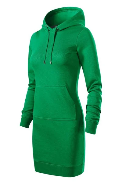 Klokaní zelené šaty s kapucí Malfini
