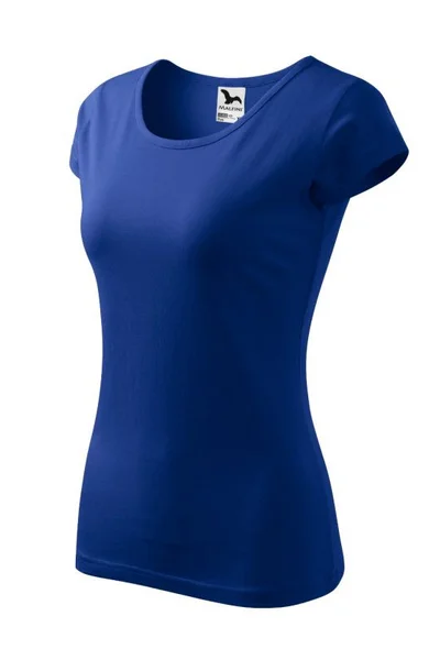 Tmavě modré dámské tričko s přiléhavým střihem a silikonovým povrchem Malfini
