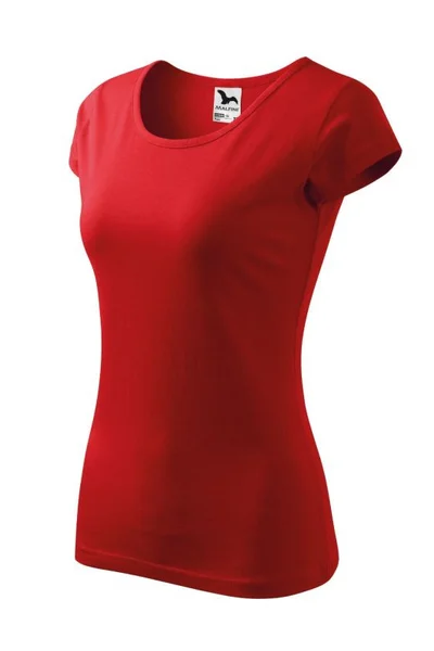 Červené dámské tričko s přiléhavým střihem a silikonovým povrchem Malfini