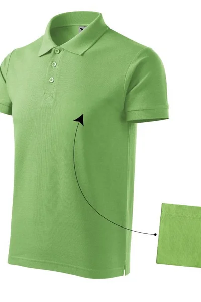 Bavlněné pánské zelené polo tričko Adler