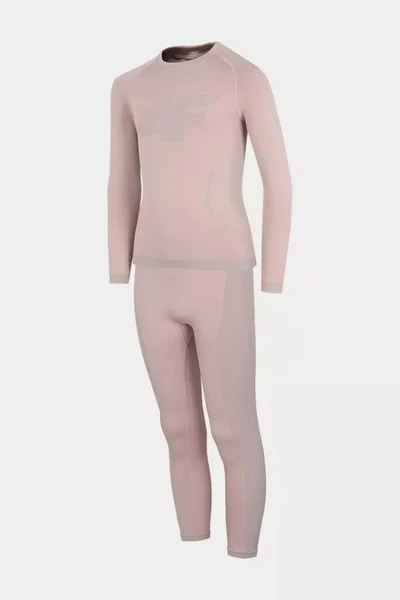 Termoaktivní růžové dětské spodní prádlo bez švů - 4F