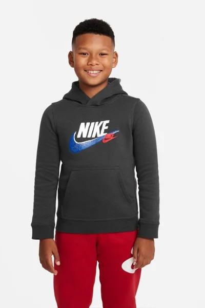 Dětská mikina Nike s kapsou a žebrovanými lemy Nike SPORTSWEAR