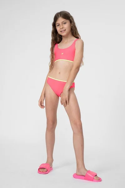 Dívčí růžové plavky 4F