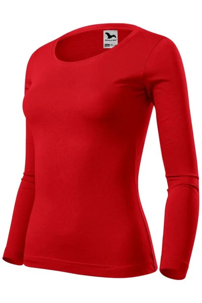 Dámské červené tričko Fit-T Ls  Malfini