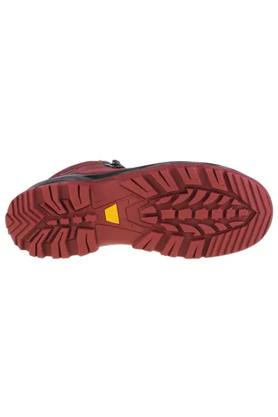 Červené dámské trekové boty s gumovou podrážkou - 4F