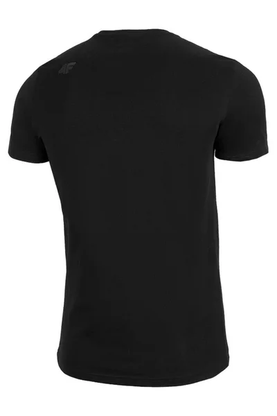 Pánské tričko 4F - Černé s potiskem - krátký rukáv
