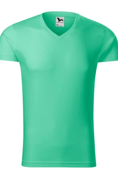 Pánské zelené tričko Slim Fit Malfini