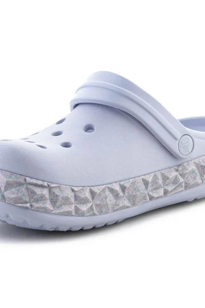 Dětské třpytivé Crocs Crocband Geometric pantofle