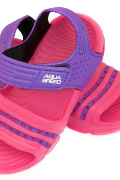 Růžovo-fialové dětské sandály Aqua-speed Noli col.39