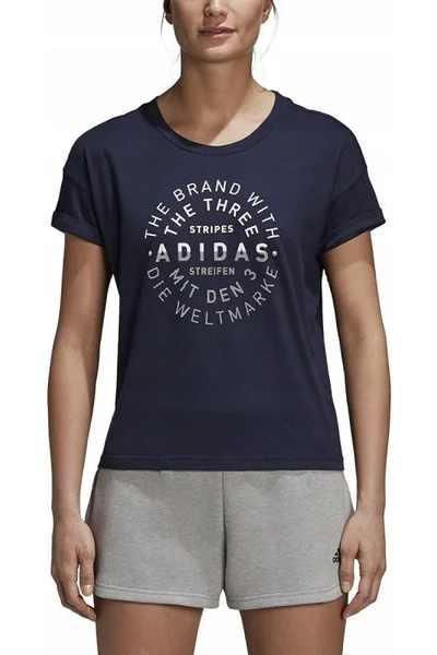 Sportovní dámské tričko ADIDAS Emblem Tee tmavě modré