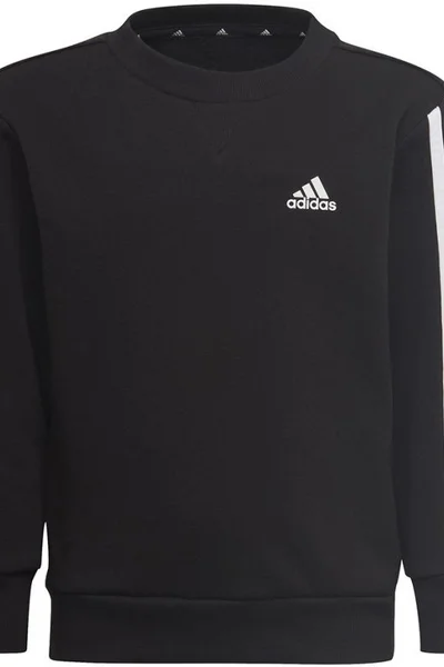 Junior černá mikina adidas Essentials s pruhy