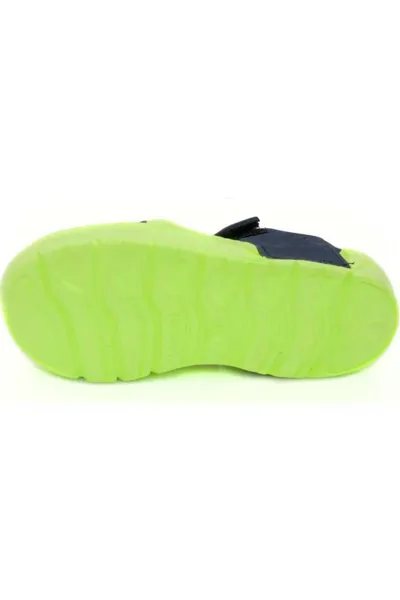 Dětské sandály k bazénu Aqua-speed Noli zeleno-zeleno-modrá barva.84