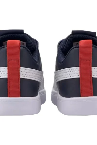 Sportovní dětské boty Puma Courtflex navy blue se suchým zipem