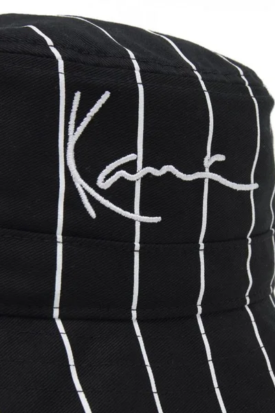 Černý pruhovaný klobouk Karl Kani KK Signature