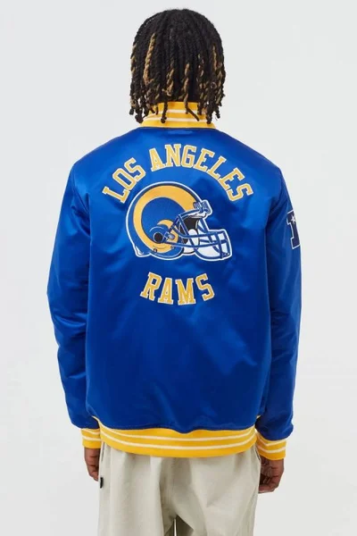 NFL Pánská saténová bunda Los Angeles Rams - Modrá Mitchell & Ness