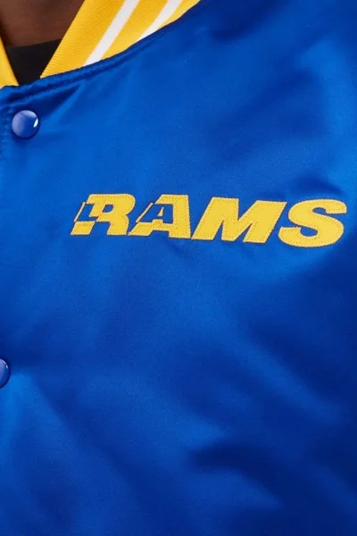 NFL Pánská saténová bunda Los Angeles Rams - Modrá Mitchell & Ness