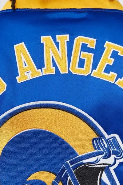 NFL Pánská saténová bunda Los Angeles Rams - Modrá Mitchell & Ness