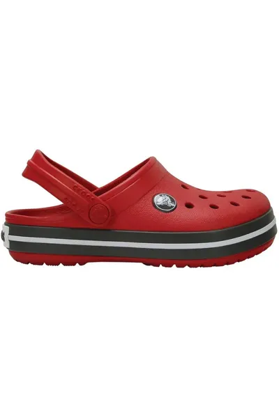 Červeno-šedé sandály Crocs Crocband Clog Jr 207006 6IB