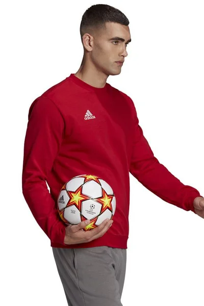 Červená pánská mikina Adidas Entrada 22 Mikina M HB0577