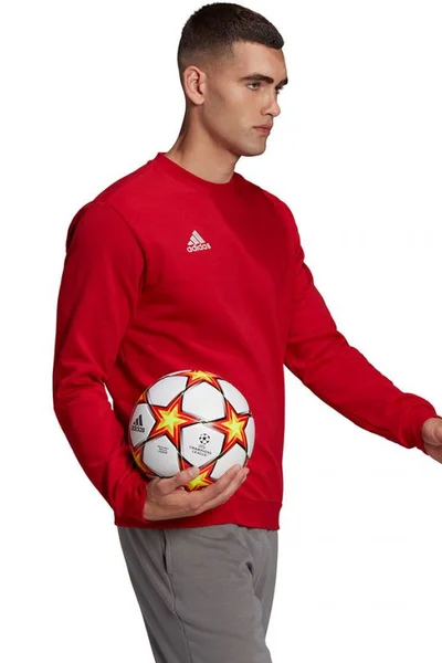 Červená pánská mikina Adidas Entrada 22 Mikina M HB0577