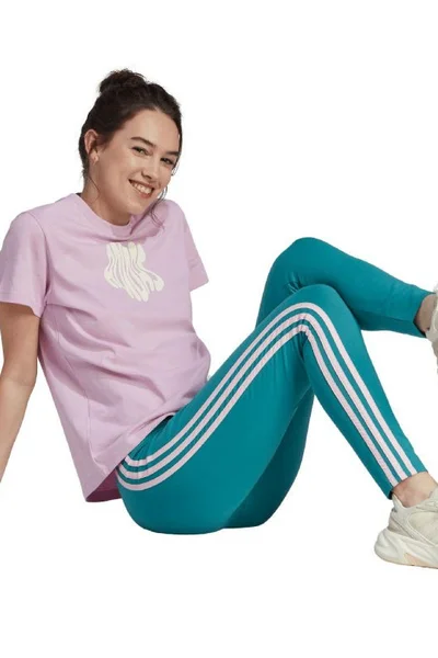 Dámské legíny adidas Essentials s pruhy a vysokým pasem