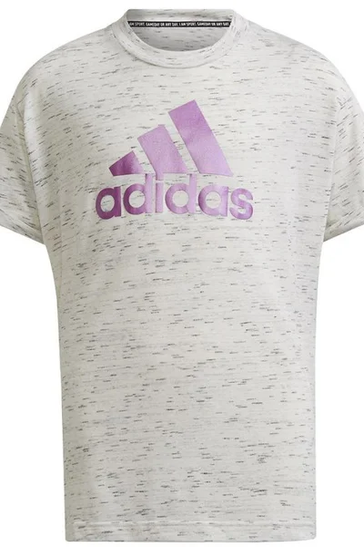 Šedé dívčí tričko Adidas Future Icons Tee Jr H26593