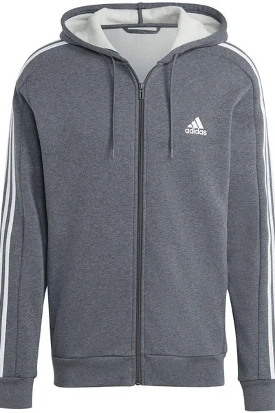 Sportovní pánská mikina adidas Essentials s kapucí - šedá