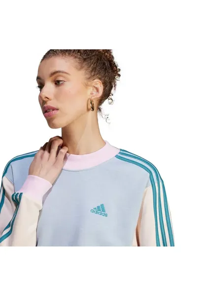 Adidas Dámská Mikina s Pruhy a Kapucí