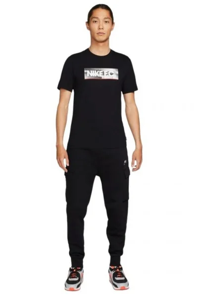 Černé pánské tričko s potiskem Nike NK Fc Tee Seasonal Block M DH7444 010