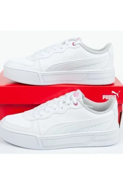 Dívčí bílé sportovní boty Puma Skye PS Jr 375767 01