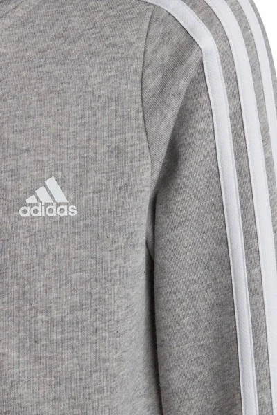 Adidas Dětská Mikina 3-Pruhy s Kapucí a Zipem Jr