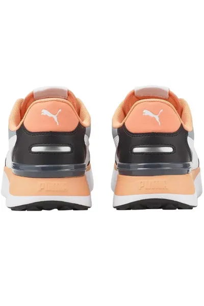 Šedo-oranžové dětské boty Puma R78 Voyage Jr 382048 05