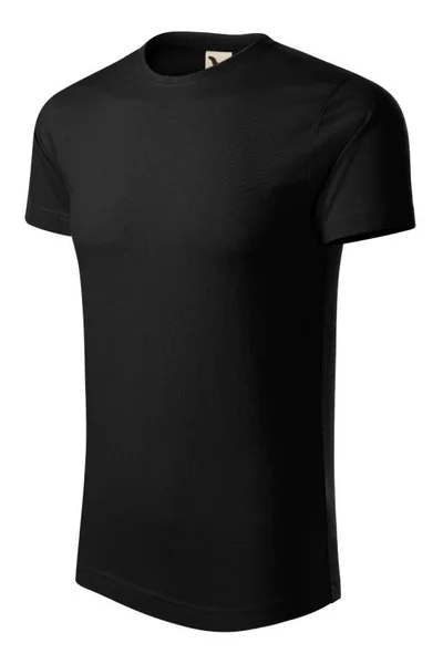 Pánské černé tričko Malfini s krátkým rukávem a měkkou tkaninou