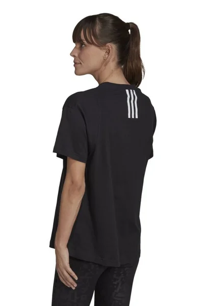 Karlie Kloss Crop Tee - černé tričko s krátkým rukávem od Adidas