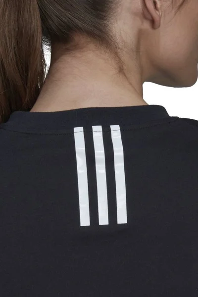 Karlie Kloss Crop Tee - černé tričko s krátkým rukávem od Adidas