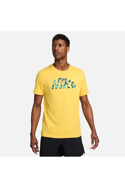 Suché funkční tričko Nike Dri-FIT žluté s logem Swoosh