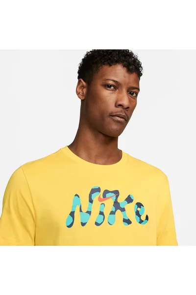 Suché funkční tričko Nike Dri-FIT žluté s logem Swoosh
