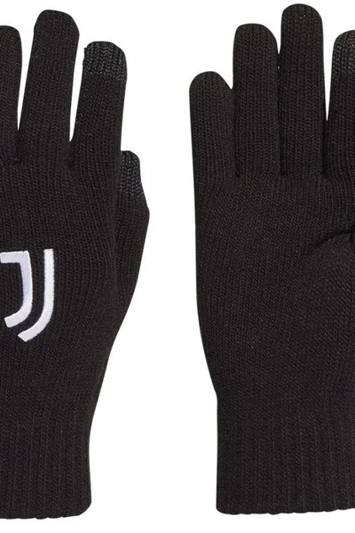 Adidas rukavice Juventus černobílé s logem a vodivými prsty