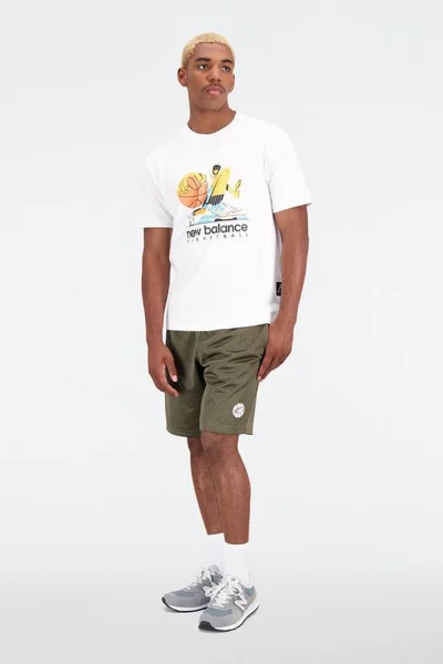 Pánské tričko New Balance Hoops Cotton Jersey Short Wt