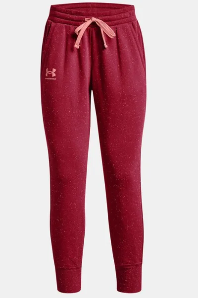 Červené dámské tepláky Under Armour Rival Fleece Joggers W 1356416 664