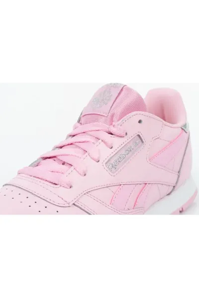Růžové dámské boty Reebok CL Leather Pastel W BS8972